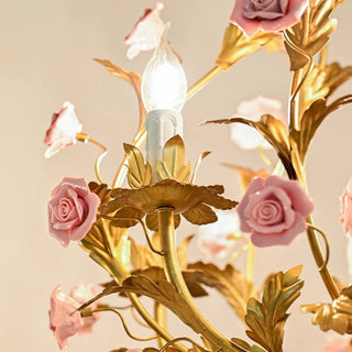 Ember Lustre en Céramique Fleur de Rose de Luxe Postmoderne-Luire