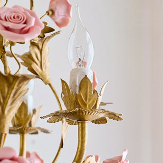 Ember Lustre en Céramique Fleur de Rose de Luxe Postmoderne-Luire