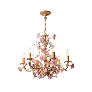 Lustre en Céramique Rose Vigne