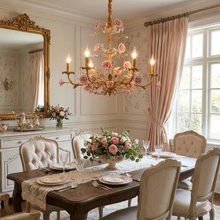 Lustre en Céramique Rose Vigne