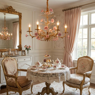 Lustre en Céramique Rose Vigne