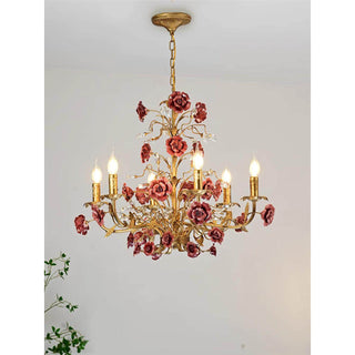 Lustre en Céramique Rose Vigne