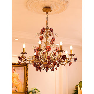 Lustre en Céramique Rose Vigne