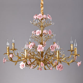 Lustre en Céramique Rose Vigne