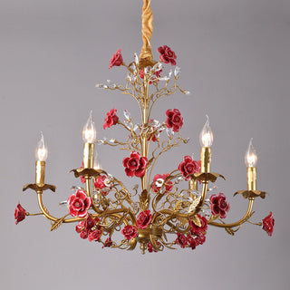 Lustre en Céramique Rose Vigne