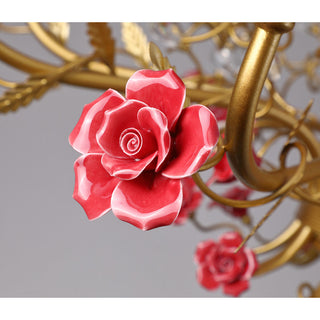 Lustre en Céramique Rose Vigne