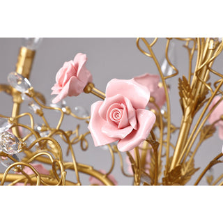 Lustre en Céramique Rose Vigne