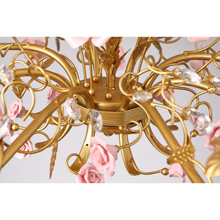 Lustre en Céramique Rose Vigne