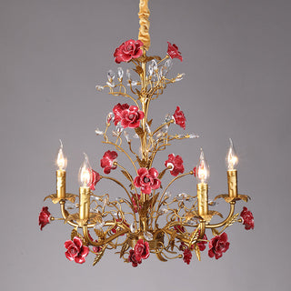Lustre en Céramique Rose Vigne