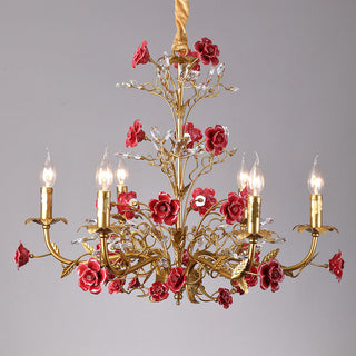 Lustre en Céramique Rose Vigne