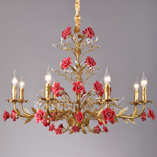 Lustre en Céramique Rose Vigne