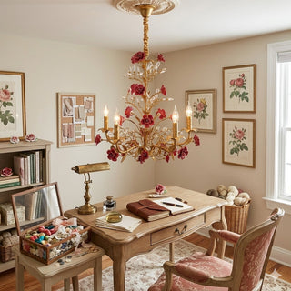 Lustre en Céramique Rose Vigne
