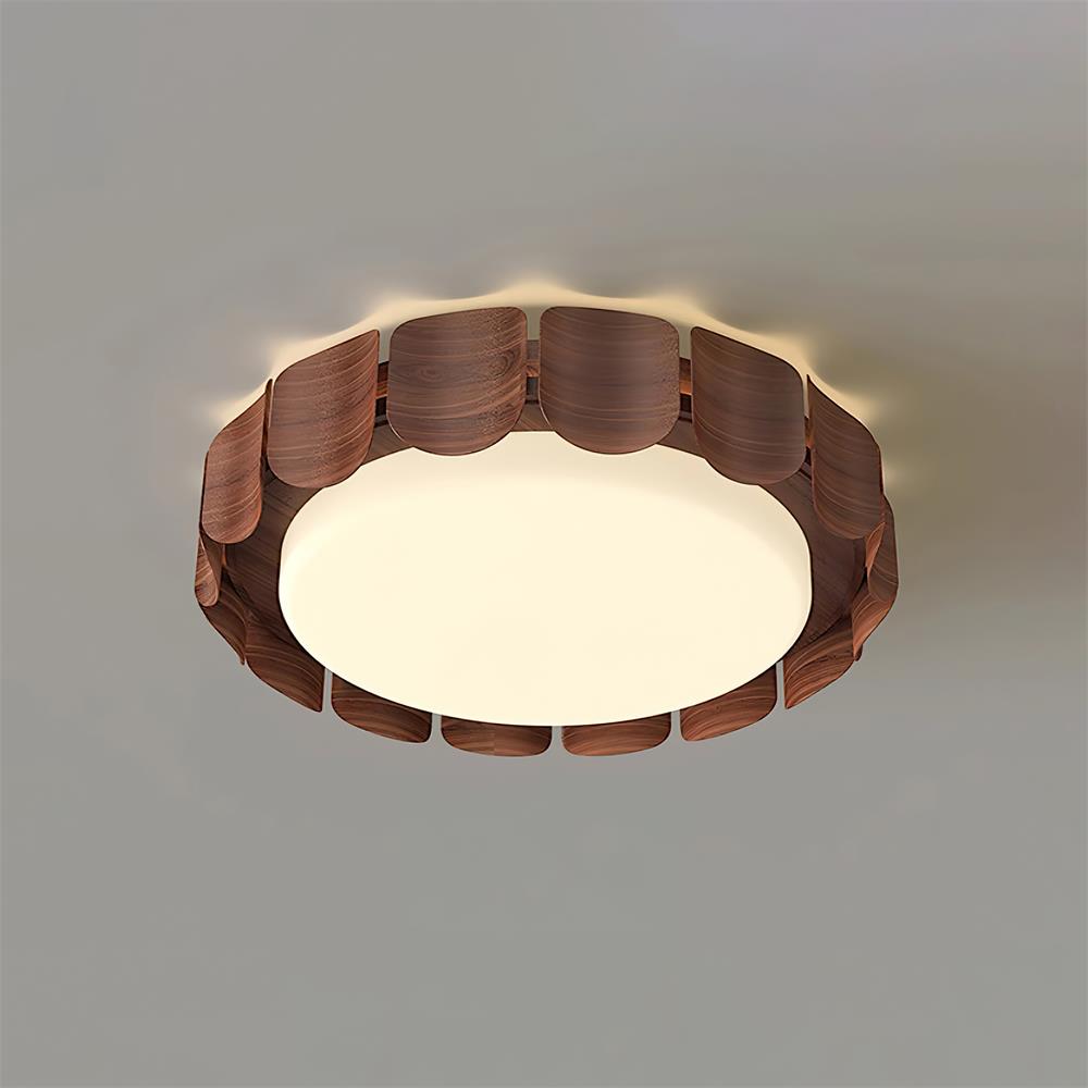 Ardura Walnut LED Ceiling Light-Neutral Decor