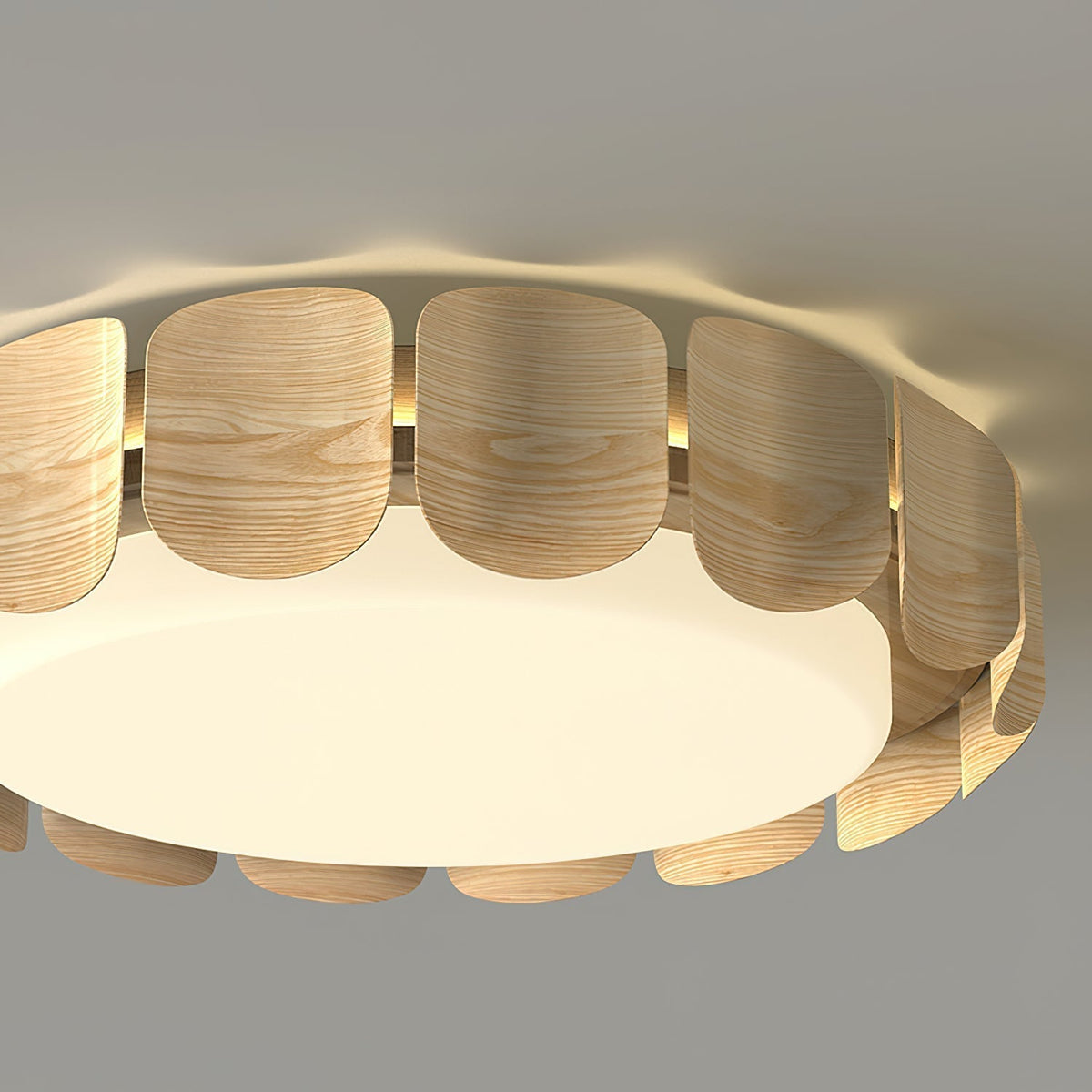 Ardura Walnut LED Ceiling Light-Neutral Decor