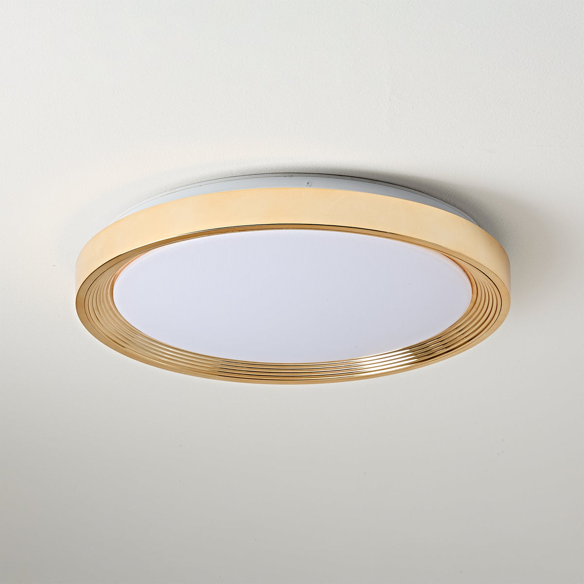 Comparison of the four available finishes: walnut, white, gold, and cream.