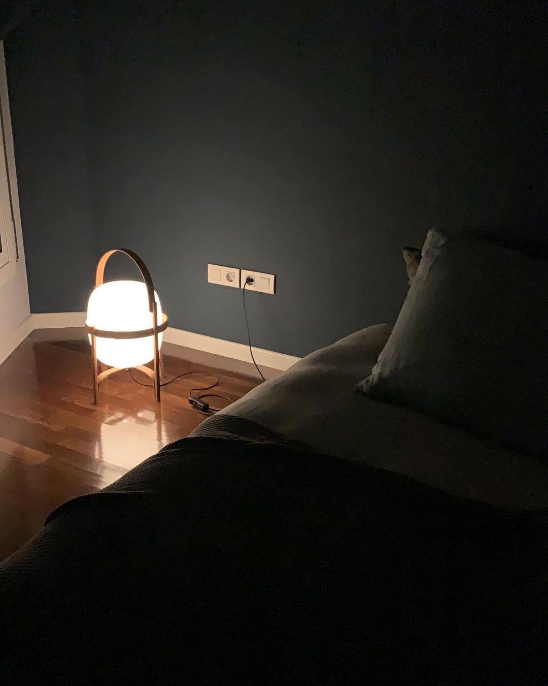 Lethra Lampe de Table en Bois Et Verre