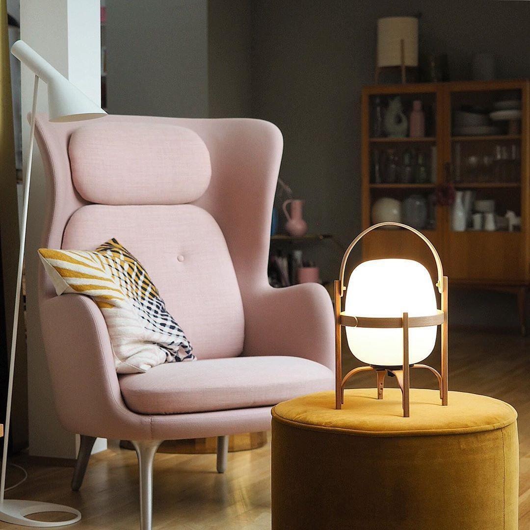 Lethra Lampe de Table en Bois Et Verre