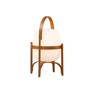 Lethra Lampe de Table en Bois Et Verre