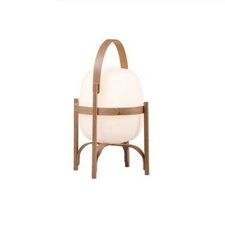 Lethra Lampe de Table en Bois Et Verre