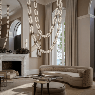 Chain Link Chandelier-Neutral Decor