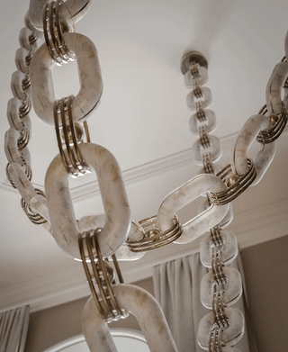 Chain Link Chandelier-Neutral Decor