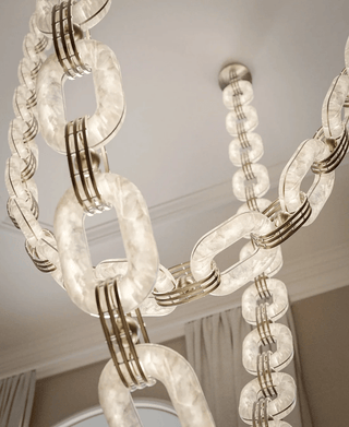 Chain Link Chandelier-Neutral Decor