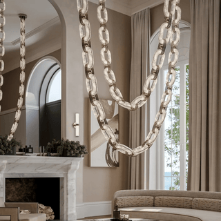Chain Link Chandelier-Neutral Decor