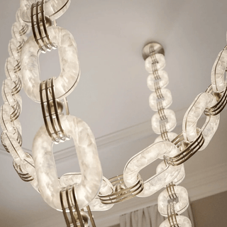 Chain Link Chandelier-Neutral Decor