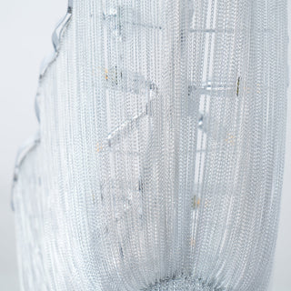 Lustra Lustre en Chaînes d'Aluminium Nickel Scintillant