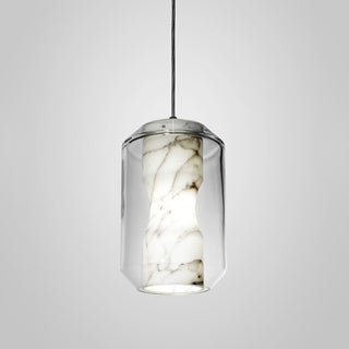Allirila Lampe à Suspension Moderne Et Minimaliste En Verre Albâtre-Luire