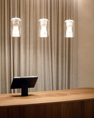 Allirila Lampe à Suspension Moderne Et Minimaliste En Verre Albâtre-Luire