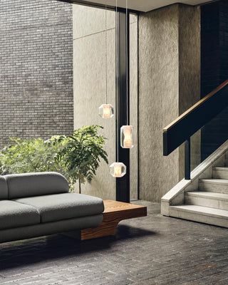 Allirila Lampe à Suspension Moderne Et Minimaliste En Verre Albâtre-Luire