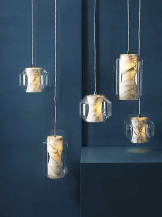 Allirila Lampe à Suspension Moderne Et Minimaliste En Verre Albâtre-Luire