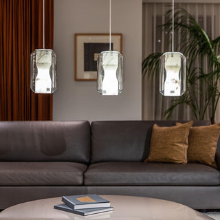 Allirila Lampe à Suspension Moderne Et Minimaliste En Verre Albâtre-Luire