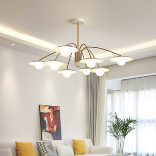 Lustra Lustre avec Champignon Inspiré de l'Art Déco