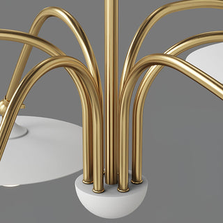 Lustra Lustre avec Champignon Inspiré de l'Art Déco