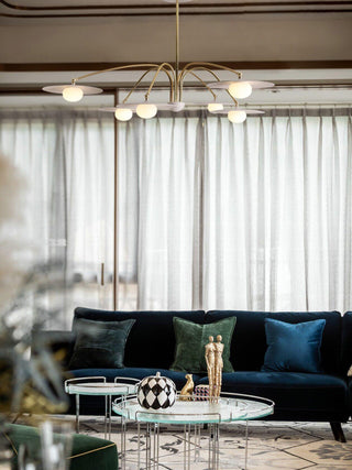 Lustra Lustre avec Champignon Inspiré de l'Art Déco