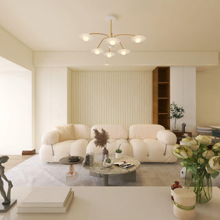 Lustra Lustre avec Champignon Inspiré de l'Art Déco