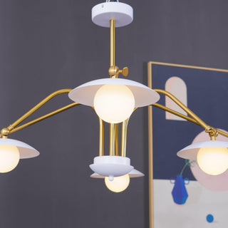 Lustra Lustre avec Champignon Inspiré de l'Art Déco