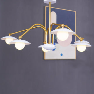 Lustra Lustre avec Champignon Inspiré de l'Art Déco