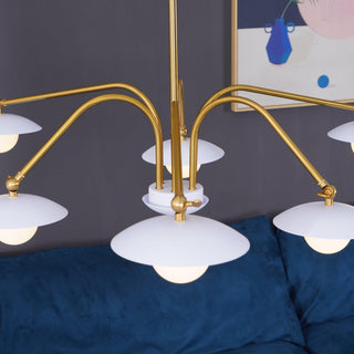 Lustra Lustre avec Champignon Inspiré de l'Art Déco