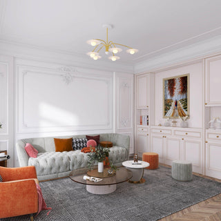 Lustra Lustre avec Champignon Inspiré de l'Art Déco