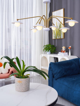 Lustra Lustre avec Champignon Inspiré de l'Art Déco
