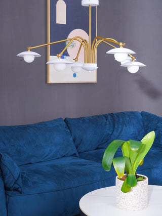 Lustra Lustre avec Champignon Inspiré de l'Art Déco