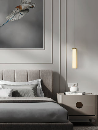 Gleam Lumière de Suspension Moderne Minimaliste en Laiton et Albâtre