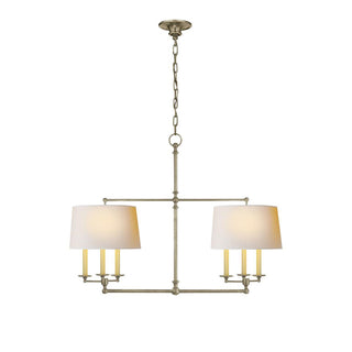 Lustre en Laiton et Tissu Vintage d'Art Classique avec Incrustation