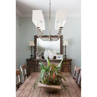 Beacon Lustre Linéaire Moderne Minimaliste en Laiton, Métal et Tissu