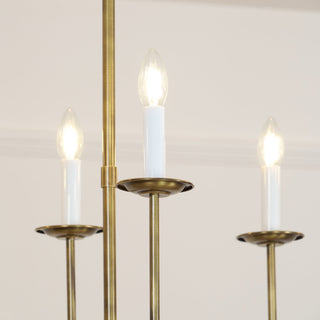 Beacon Lustre Linéaire Moderne Minimaliste en Laiton, Métal et Tissu