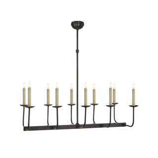 Beacon Lustre Linéaire Moderne Minimaliste en Laiton, Métal et Tissu
