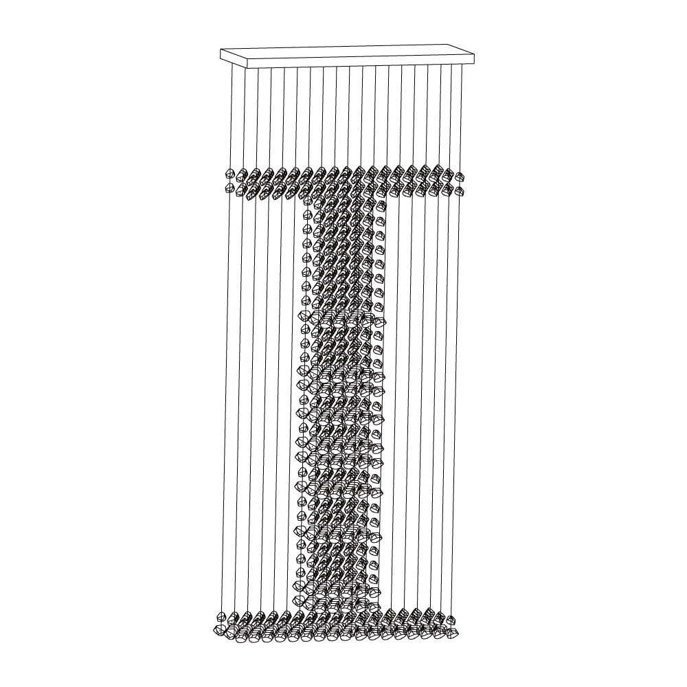 Nelessa Lustre sculptural en pierre charbon, lettres de G à L